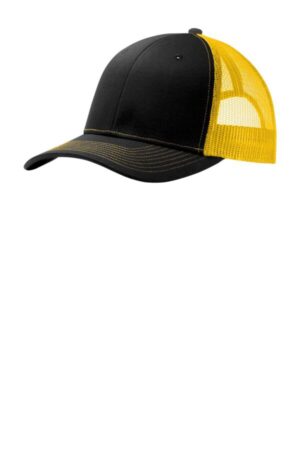 BLACK/ GOLD C112 port authority snapback trucker cap