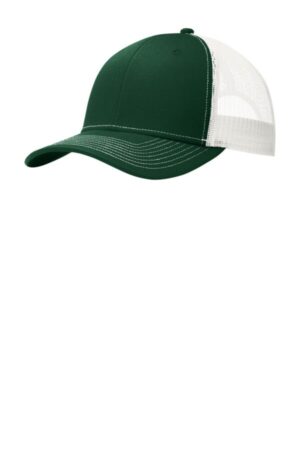 DARK GREEN/ WHITE C112 port authority snapback trucker cap