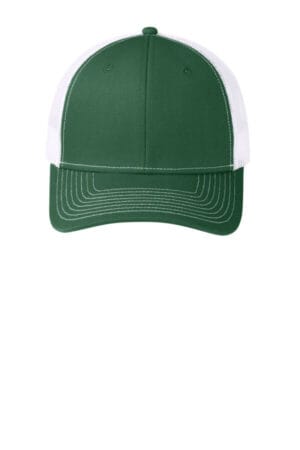 FOREST GREEN/ WHITE C112 port authority snapback trucker cap