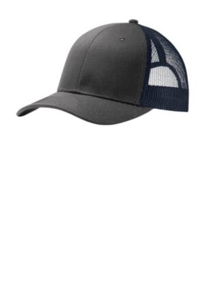 GREY STEEL/ TRUE NAVY C112 port authority snapback trucker cap