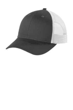 GREY STEEL/ WHITE GREY STEEL/ WHITE C402LP port authority low-profile snapback trucker cap