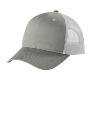 HEATHER GREY/ WHITE HEATHER GREY/ WHITE C402LP port authority low-profile snapback trucker cap