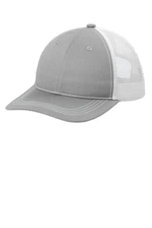 GUSTY GREY/ WHITE GUSTY GREY/ WHITE C409 port authority unstructured snapback trucker cap