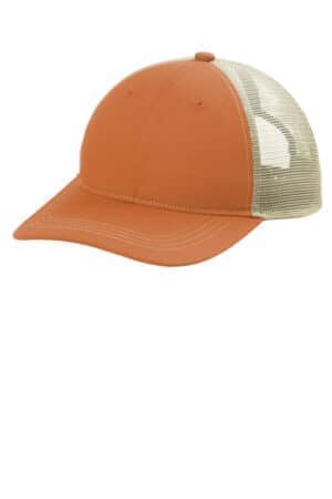 TEXAS ORANGE/ TAN TEXAS ORANGE/ TAN C409 port authority unstructured snapback trucker cap