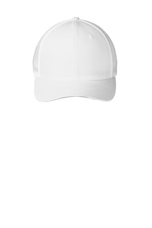 WHITE/ WHITE C812 port authority flexfit mesh back cap