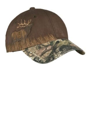 MOSSY OAK BREAK-UP COUNTRY/ CHOCOLATE/ ELK C820 port authority embroidered camouflage cap