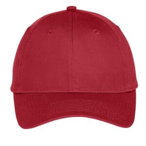 RED C914 port & company six-panel unstructured twill cap
