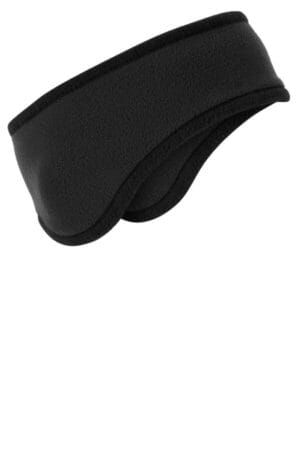 BLACK/ BLACK C916 port authority two-color fleece headband