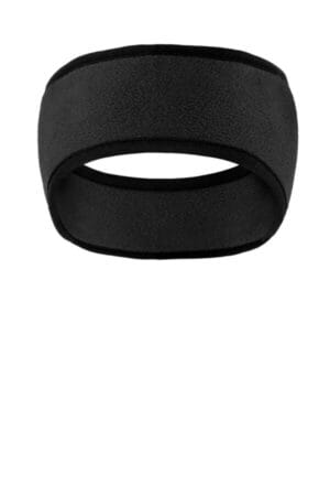 BLACK/ BLACK C916 port authority two-color fleece headband