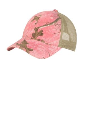 REALTREE XTRA PINK/ TAN C929 port authority unstructured camouflage mesh back cap