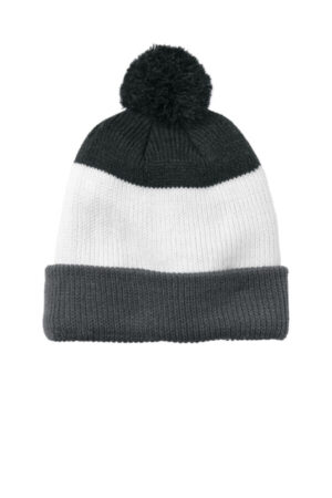 C979 port authority cozy striped pom beanie