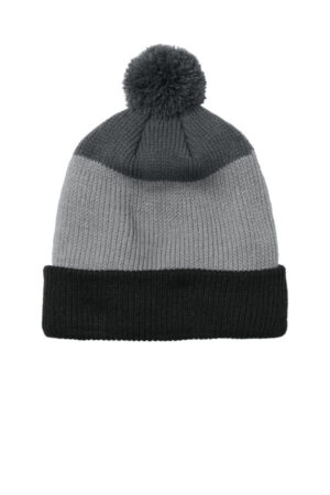 C979 port authority cozy striped pom beanie