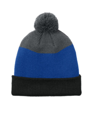 C979 port authority cozy striped pom beanie