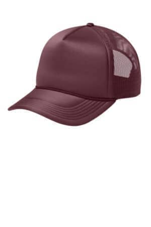 MAROON MAROON C993 port authority foam truck'n cap