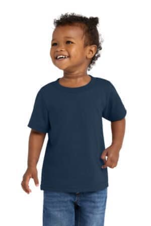 NAVY NAVY CAR54I port & co infant core cotton tee