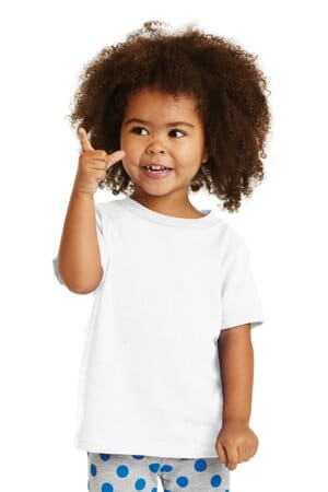 WHITE CAR54T port & company toddler core cotton tee