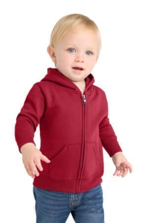 RED RED CAR78IZH port & co infant core fleece full-zip hooded sweatshirt