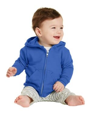 ROYAL CAR78IZH port & company infant core fleece full-zip hooded sweatshirt