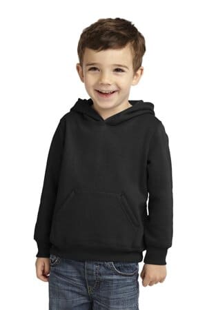 JET BLACK CAR78TH port & company toddler core fleece pullover hooded sweatshirt