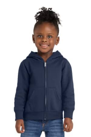 NAVY NAVY CAR78TZH port & co toddler core fleece full-zip hooded sweatshirt