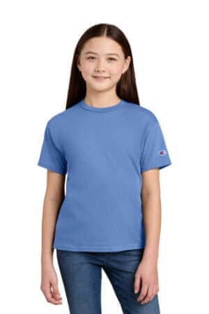 LIGHT BLUE CH1081 champion youth jersey short sleeve tee