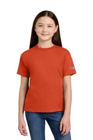 ORANGE CH1081 champion youth jersey short sleeve tee