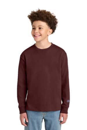 MAROON CH1751 champion youth jersey long sleeve tee