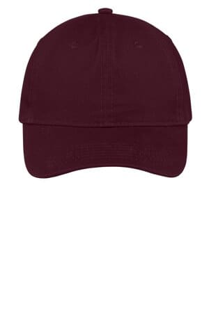 MAROON CP77 port & company brushed twill low profile cap