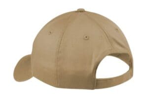 KHAKI CP80 port & company six-panel twill cap