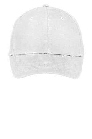 WHITE CP82 port & company brushed twill cap