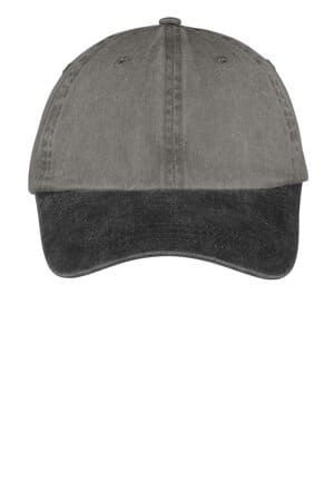 PEBBLE/ BLACK CP83 port & company-two-tone pigment-dyed cap