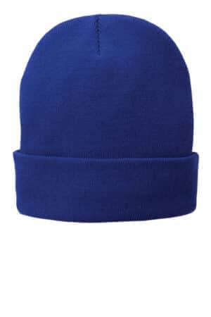 ATHLETIC ROYAL CP90L port authority fleece-lined knit cap