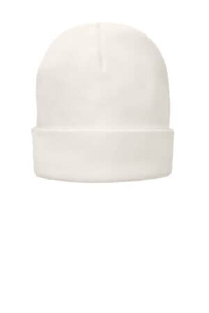 WHITE CP90L port authority fleece-lined knit cap