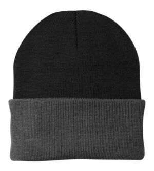 BLACK/ ATHLETIC OXFORD CP90 port & company knit cap