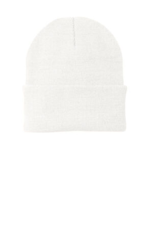 WHITE CP90 port & company knit cap