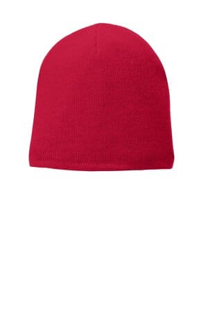 ATHLETIC RED CP91L port & company fleece-lined beanie cap