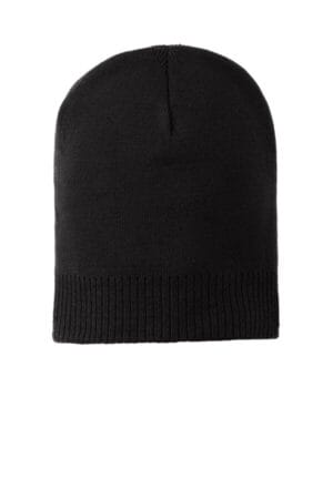 BLACK CP95 port authority 100% cotton beanie