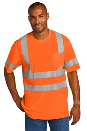 SAFETY ORANGE CS202 cornerstone ansi 107 class 3 mesh tee