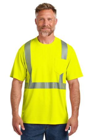 SAFETY YELLOW CS204 cornerstone ansi 107 class 2 segmented tape tee