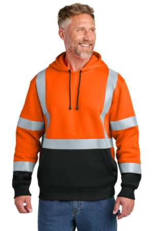 SAFETY ORANGE CSF301 cornerstone ansi 107 class 3 heavy-duty fleece pullover hoodie