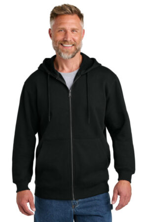 BLACK CSF631 cornerstone tough fleece full-zip hoodie