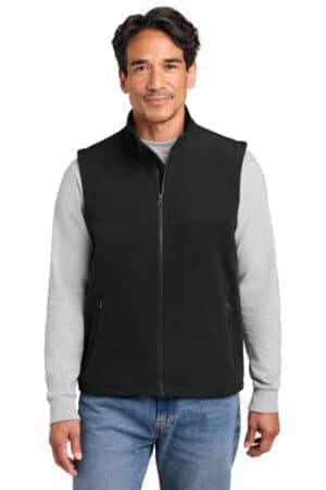 BLACK BLACK CSF751 cornerstone fleece overlay vest