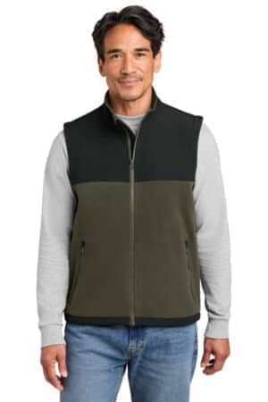 TUNDRA GREEN/ BLACK TUNDRA GREEN/ BLACK CSF751 cornerstone fleece overlay vest