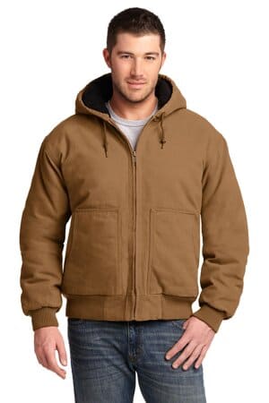 CSJ41 cornerstone washed duck cloth insulated hooded work jacket