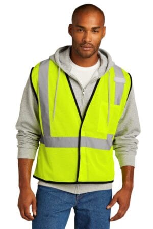 SAFETY YELLOW CSV100 cornerstone ansi 107 class 2 economy mesh one-pocket vest