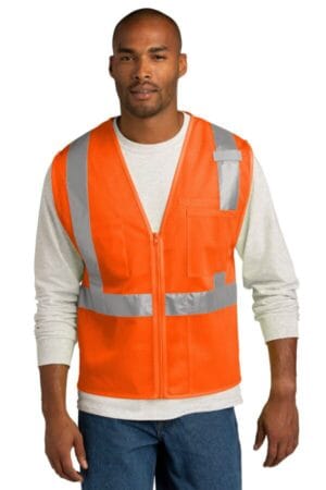 CSV102 cornerstone ansi 107 class 2 mesh zippered vest