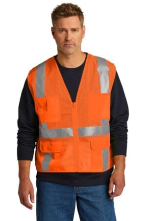 CSV104 cornerstone ansi 107 class 2 mesh six-pocket zippered vest