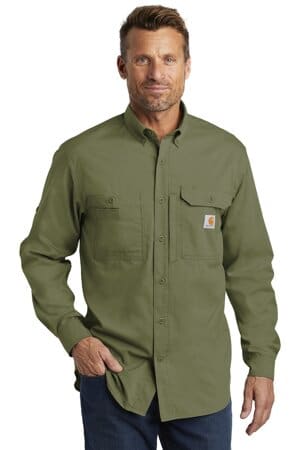 CT102418 carhartt force ridgefield solid long sleeve shirt