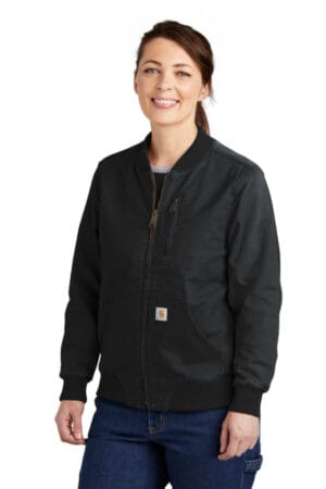 BLACK CT102524 carhartt women's rugged flex crawford jacket