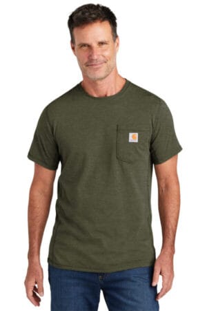 BASIL HEATHER CT104616 carhartt force short sleeve pocket t-shirt